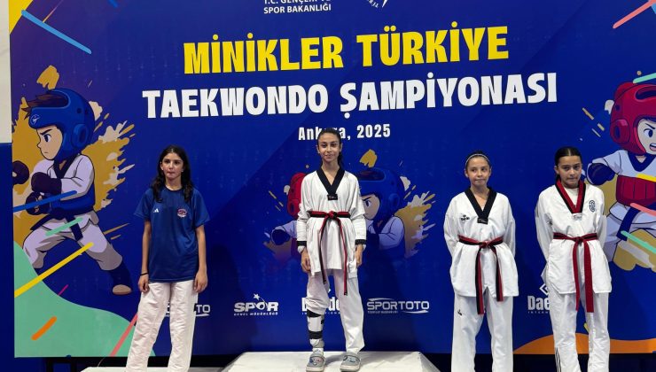 BÜYÜKŞEHİRLİ MİNİK TEKVANDOCULAR, TÜRKİYE ŞAMPİYONASI’NDA KONYA’NIN GURURU OLDU
