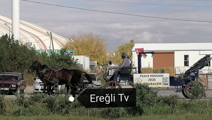 Faytonlu Alman barış yolcuları Ereğli’de