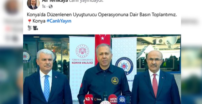 NARKOKAPAN KONYA! Detayları Bakan Yerlikaya verdi