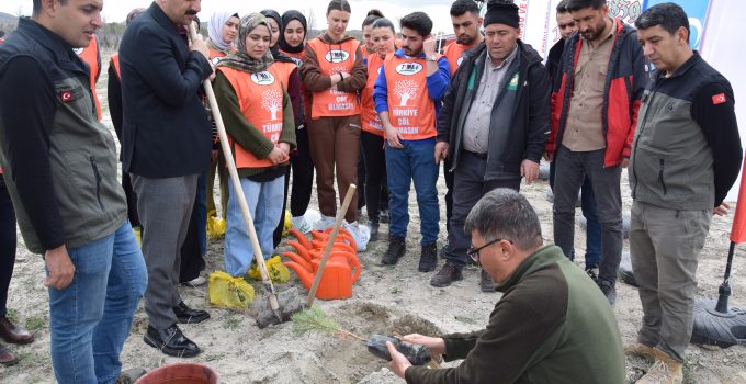Karapınar’da erozyon sahasında fidan dikimi gerçekleştirildi
