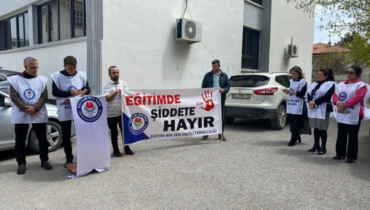 Ereğli’de Eğitimde Şiddete Hayır Basın Açıklaması