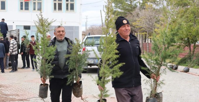 Karapınar Belediyesi 12 bin fidan dağıttı