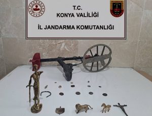 Konya’da tarihi eser yakalandı