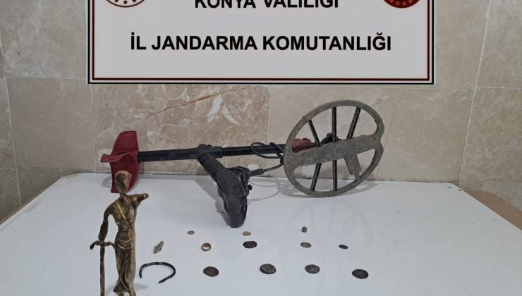 Konya’da tarihi eser yakalandı