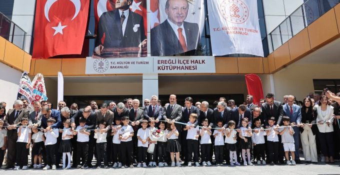 TİCARET BAKANI ÖMER BOLAT EREĞLİ’DE KÜTÜPHANE AÇILIŞI YAPTI