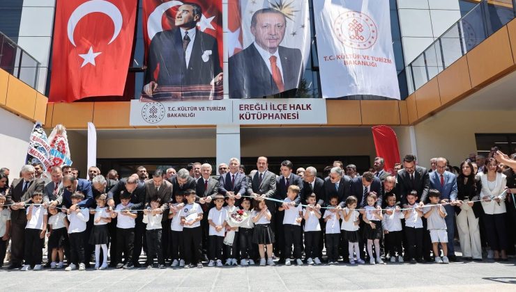 TİCARET BAKANI ÖMER BOLAT EREĞLİ’DE KÜTÜPHANE AÇILIŞI YAPTI