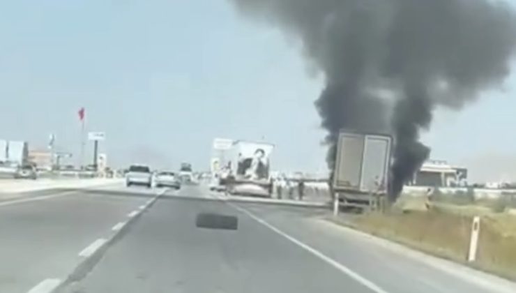 Ereğli-Konya Yolunda TIR Yangını