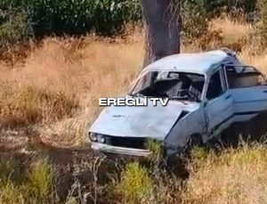 Ereğli’de Otomobil Şarampole Devrildi: Sürücü Ağır Yaralı