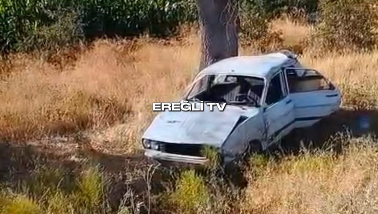 Ereğli’de Otomobil Şarampole Devrildi: Sürücü Ağır Yaralı